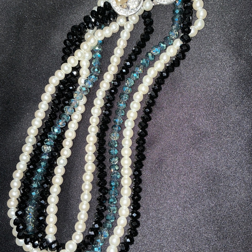 Artisan Redesign Multistrand Statement Necklace W… - image 4